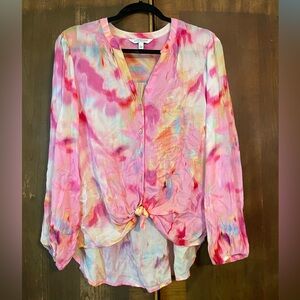 Liverpool Los Angeles button front multicolor shirt size L